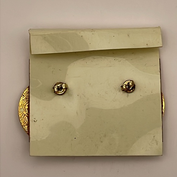 Vintage New Old Stock Cloisonné (Cloisonne) Round Art Deco Stud Earrings (CPN11) - Picture 3 of 5